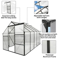 Streamdale Durable 6x10 Ft Polycarbonate Greenhouse