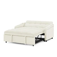 Streamdale Loveseat Sofa Bed with Pull-out, Adjustable Back, Usb Charging