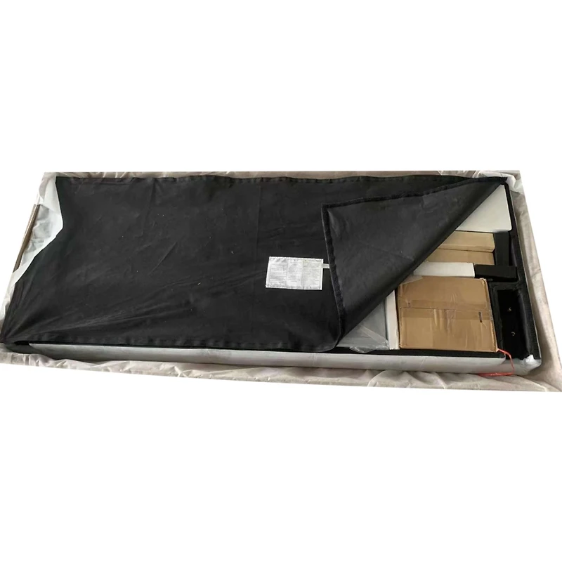 Simplie Fun Gray Upholstered Queen Platform Bed - No Box Spring Needed