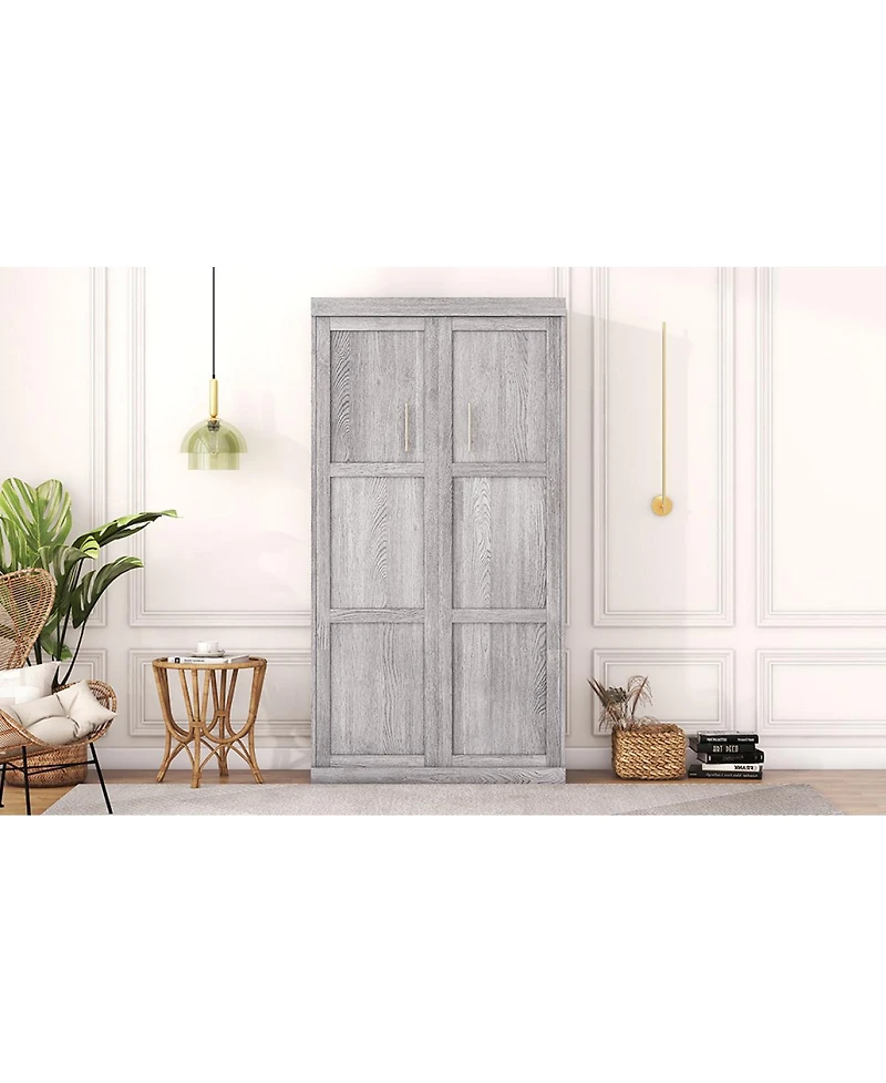 Simplie Fun Twin Size Murphy Bed, Can Be Folded Into A Cabinet