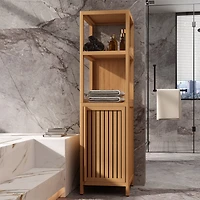 Streamdale Bamboo Storage Cabinet for Bathroom and Living Room