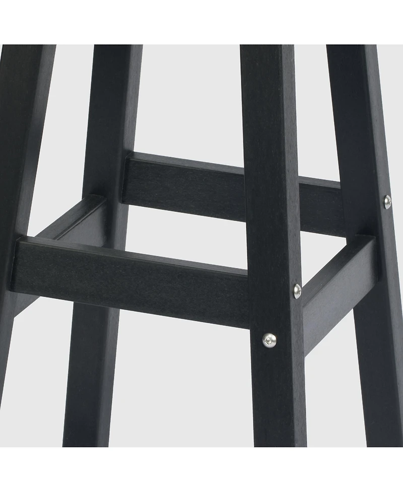 WestinTrends 29" Hdpe Outdoor Patio Square Bar Stools (Set of