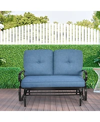 Sugift Outdoor Swing Glider Chair with Comfortable Cushions