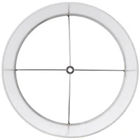 Springcrest Hardback White Medium Drum Lamp Shade 13" Top x 14" Bottom x 10" Slant x 10" High (Spider) Replacement with Harp and F