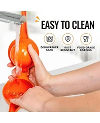 Premium Quality Metal Orange Squeezer, Citrus Juicer, Manual Press for Extracting the Most Juice Possible