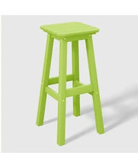 WestinTrends 29" Hdpe Outdoor Patio Square Bar Stools (Set of 2)