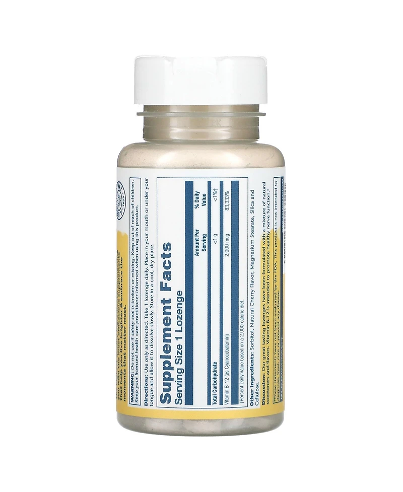 Solaray Vitamin B-12 Natural Cherry 2 000 mcg