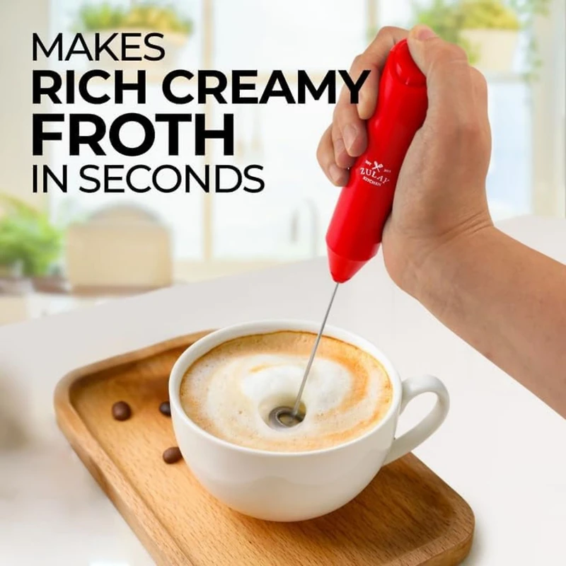 Powerful Handheld Mini FrothMate Milk Frother Stainless Steel