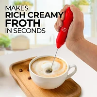 Powerful Handheld Mini FrothMate Milk Frother Stainless Steel