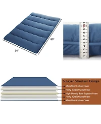 Caromio Full Size Futon Mattress Floor Mattress Pad Portable Dorm Sleeping Pad, 54"x 80"