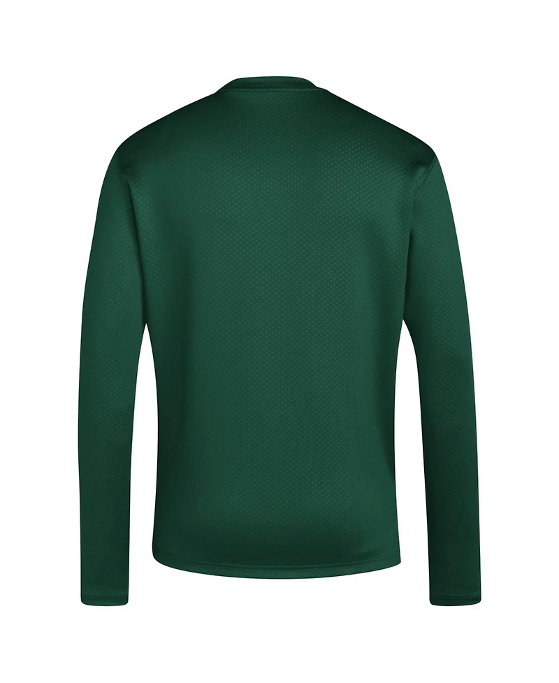 Adidas Men's Miami Hurricanes Reverse Retro Baseball Script Pullover Sweatshirt