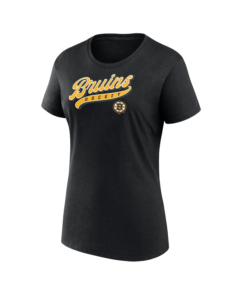 Fanatics Women's Boston Bruins Start to Finish Combo Pack T-Shirt Shorts