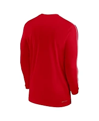 Nike Men's Ohio State Buckeyes 2024 Sideline Coach Uv Performance Long Sleeve T-Shirt