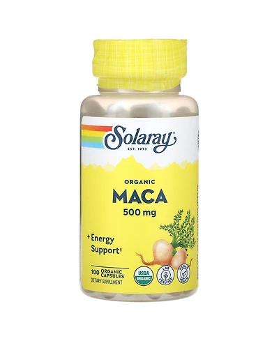 Solaray Maca Root 500 mg | Healthy Balance, Energy, Vitality & Libido Support | 100 VegCaps