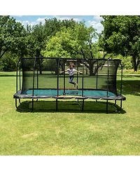 Jumpking Pro-Series Rectangular Trampoline 10ft x 18ft - Double the Springs, Patented V-shaped Spring Arrangement, Comfort Weave Jumping Surface