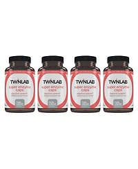 Twinlab Super Enzyme Caps - Constipation Supplement with Digestive Enzymes - 50 Capsules (Pack of 4)