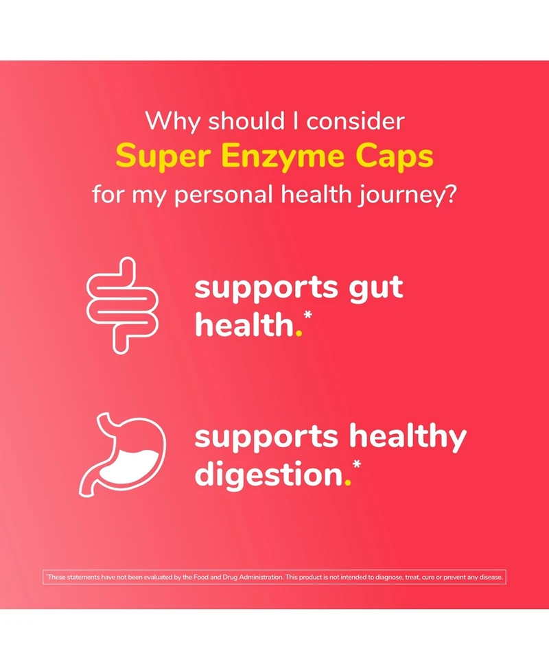 Twinlab Super Enzyme Caps - Constipation Supplement with Digestive Enzymes - 50 Capsules (Pack of 4)