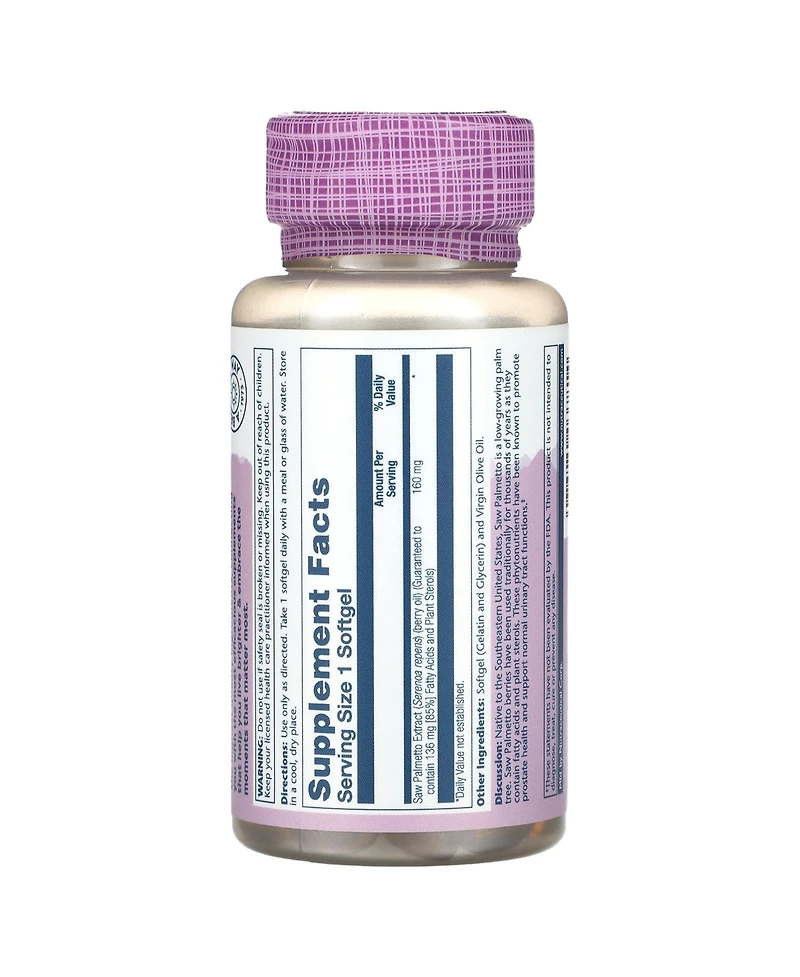 Solaray Vital Extracts Saw Palmetto 160 mg