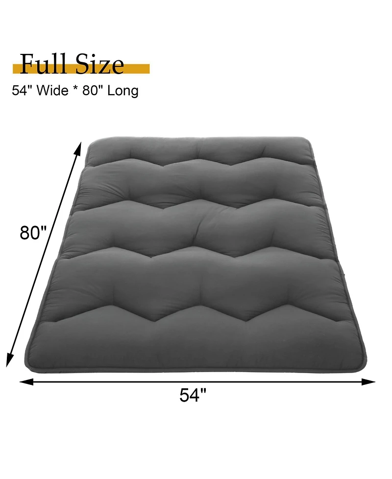 Caromio Futon Mattress Full Size, Floor Pad Portable Dorm Sleeping Pad, 54"x 80"