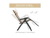 Slickblue Oversize Lounge Chair with Cup Holder of Heavy Duty for Outdoor