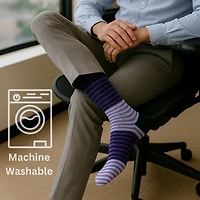 Alpine Swiss Men's Dress Socks 6 Pair Crew Sock Cotton for Men Solid Ribbed Argyle Pattern Multicolor Fun Designs