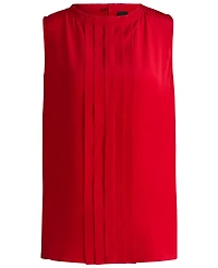Boss by Hugo Women's Pleat-Front Sleeveless Blouse