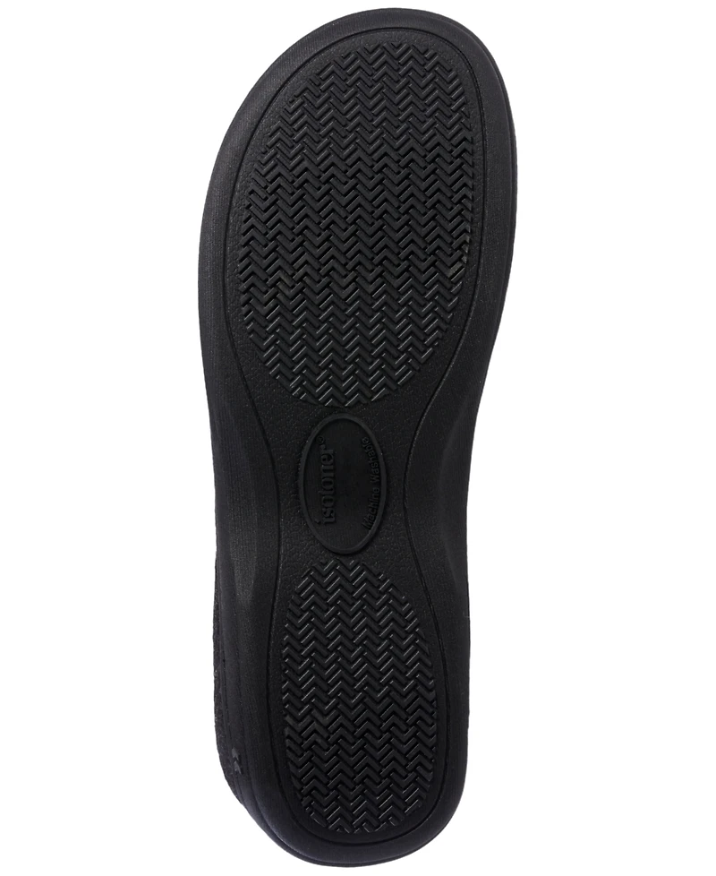 Isotoner Men's Heathered Cord Knit Jermaine Clog Slipper with Micro Terry Lining