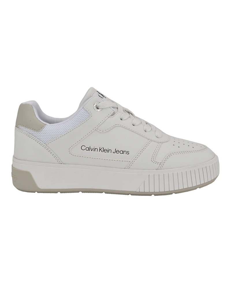 Calvin Klein Women's Ahliah Lace-Up Platform Casual Sneakers