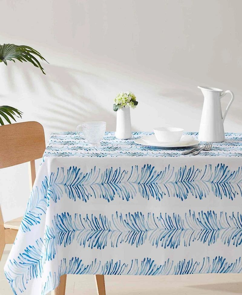 Izod Seagrass Stripe Water-Resistant Indoor and Outdoor Tablecloth