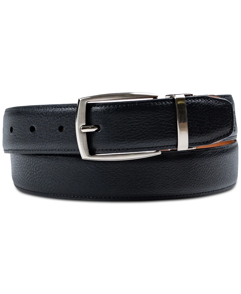 Club Room Men's Reversible Pebble Belt, Created for Macy's