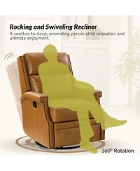 Anselm Transitional Recliner with Nailhead Trim