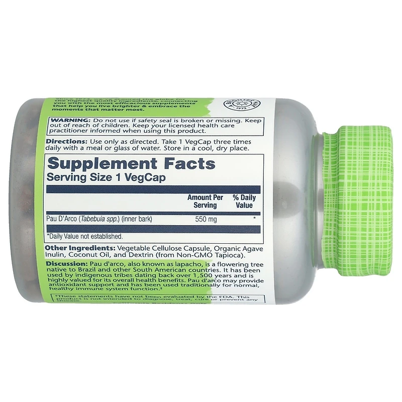 Solaray True Herbs Pau D'Arco 550 mg