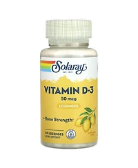 Solaray Vitamin D-3 Lozenges Lemon Flavor 50 mcg