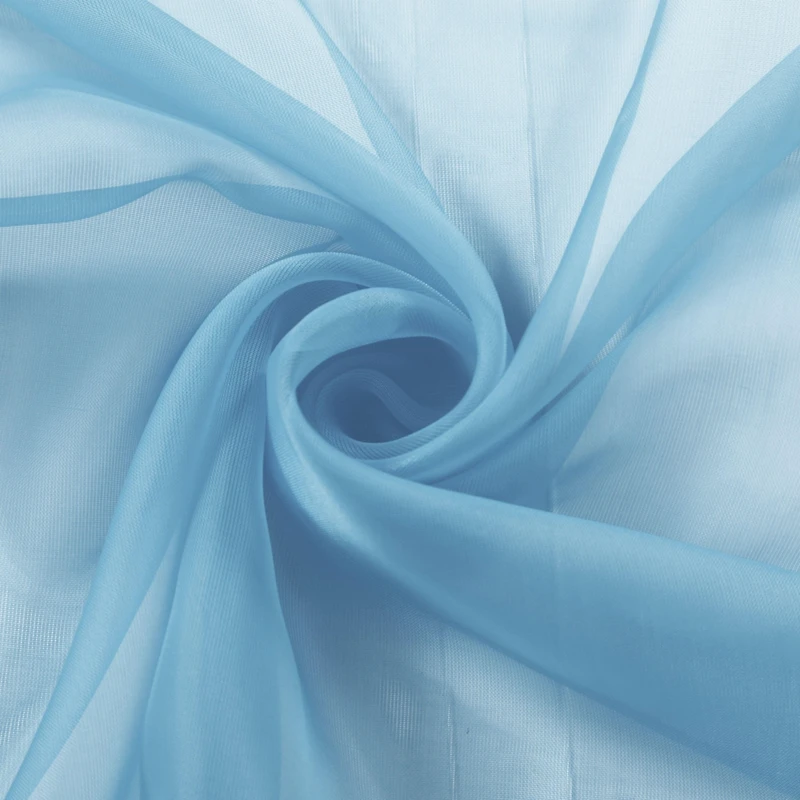 GoodGram Home 2 Pack Ultra Luxurious Semi Sheer Voile Curtains - Baby Blue