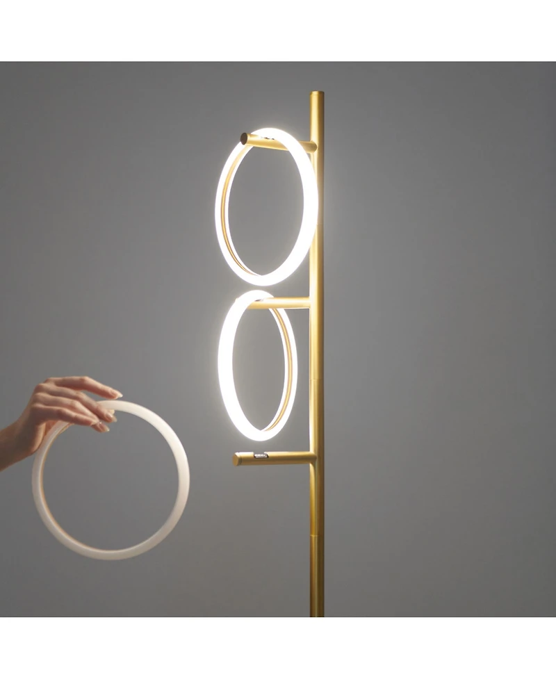 Saturn 66" Led Tree Floor Lamp with 3 Removeable Light Rings
