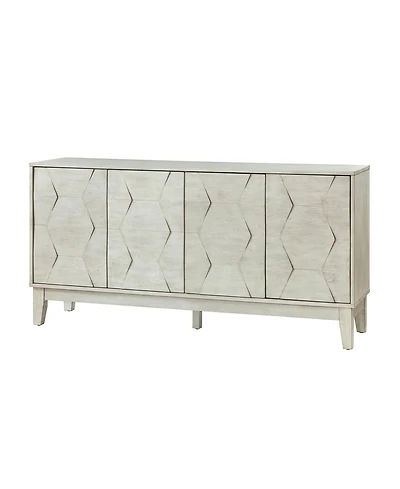 Silakan 60" 4-Doors Sideboard with Solid Wood Legs