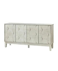 Silakan 60" 4-Doors Sideboard with Solid Wood Legs