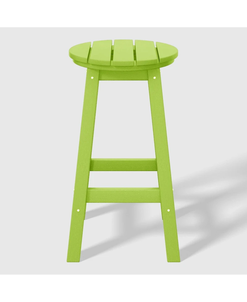 WestinTrends 24" Hdpe Outdoor Patio Round Counter Height Stool Set of