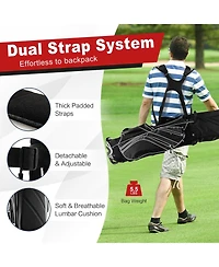 Slickblue Golf Stand Bag Lightweight and Portable Cart with Shoulder Strap