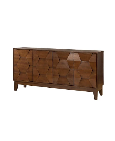 Silakan 60" 4-Doors Sideboard with Solid Wood Legs