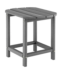 Slickblue 18 Inch Weather Resistant Side Table for Garden Yard Patio