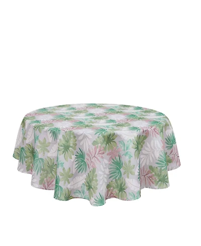 Izod Cove Palm Water-Resistant Indoor and Outdoor Tablecloth, 70" Round