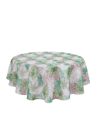 Izod Cove Palm Water-Resistant Indoor and Outdoor Tablecloth, 70" Round