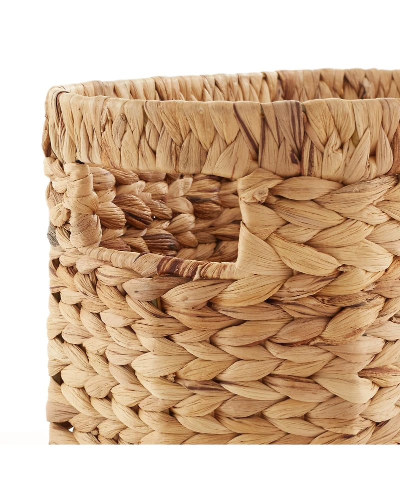 Casafield Magazine Holder Basket with Handles - Oval Seagrass Storage Bin for Bathroom, Home Office Natural