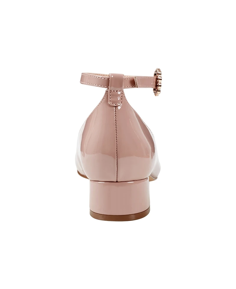 Bandolino Women's Lexy Ankle Strap Low Block Heel Pumps