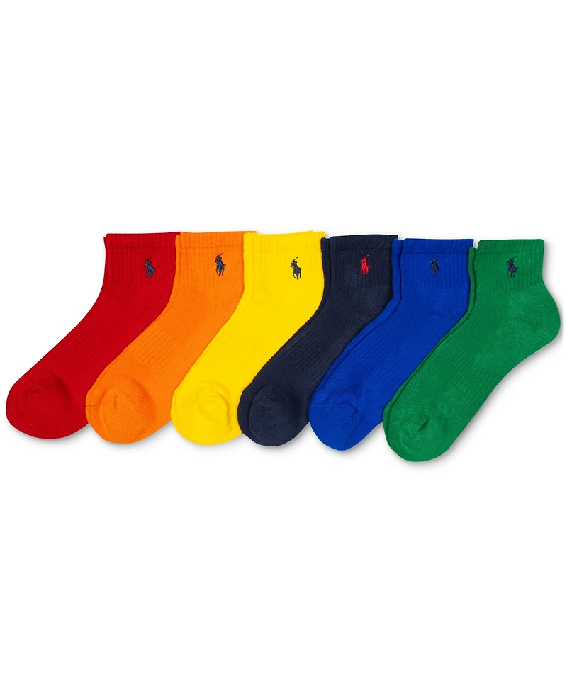 Polo Ralph Lauren Men's 6-Pk. Performance Colorful Quarter Socks