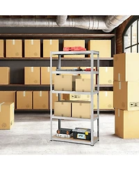 Slickblue 72 Inch Storage Rack with 5 Adjustable Shelves for Books Kitchenware