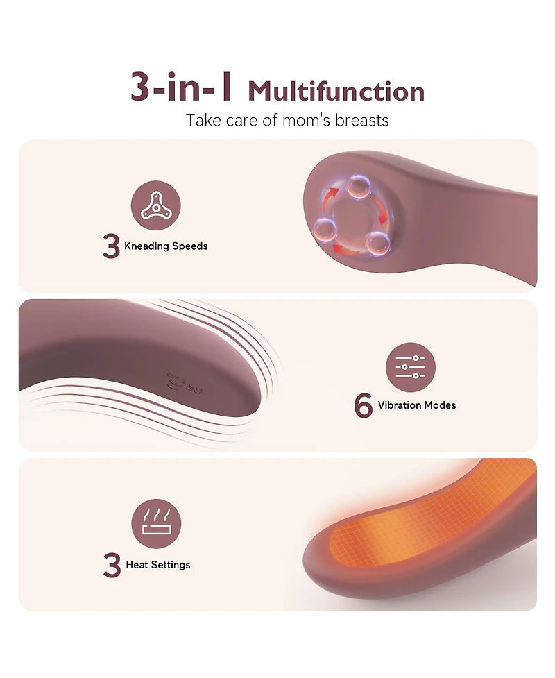 3-in-1 Kneading Lactation Massager
