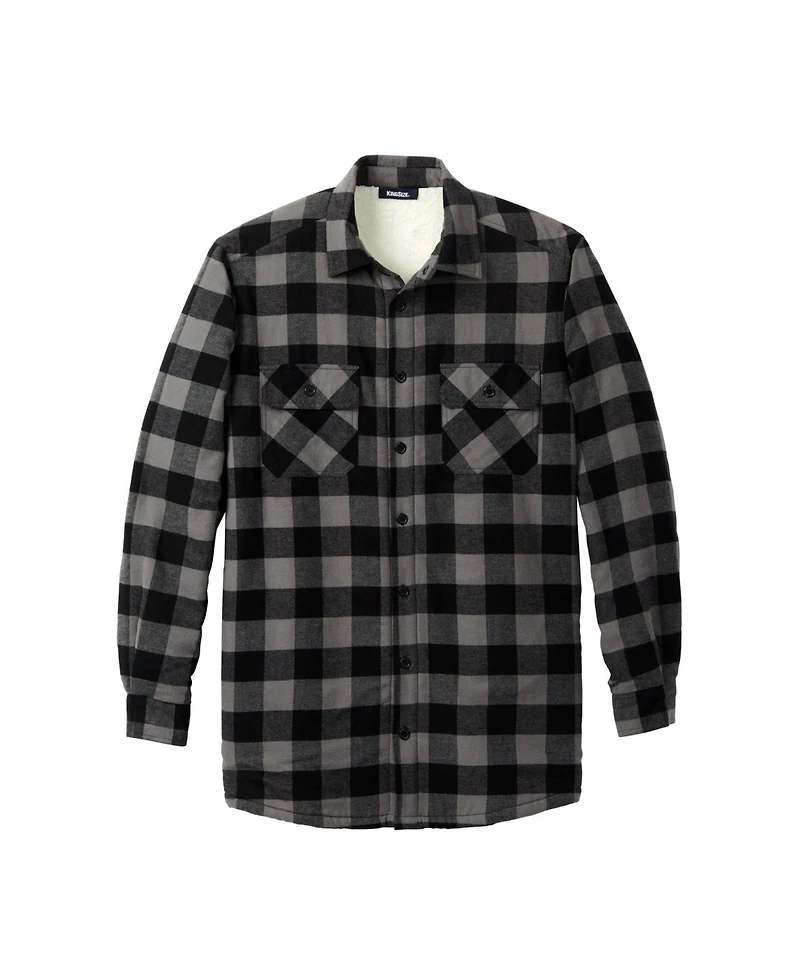 KingSize Big & Tall Fleece Sherpa Shirt Jacket