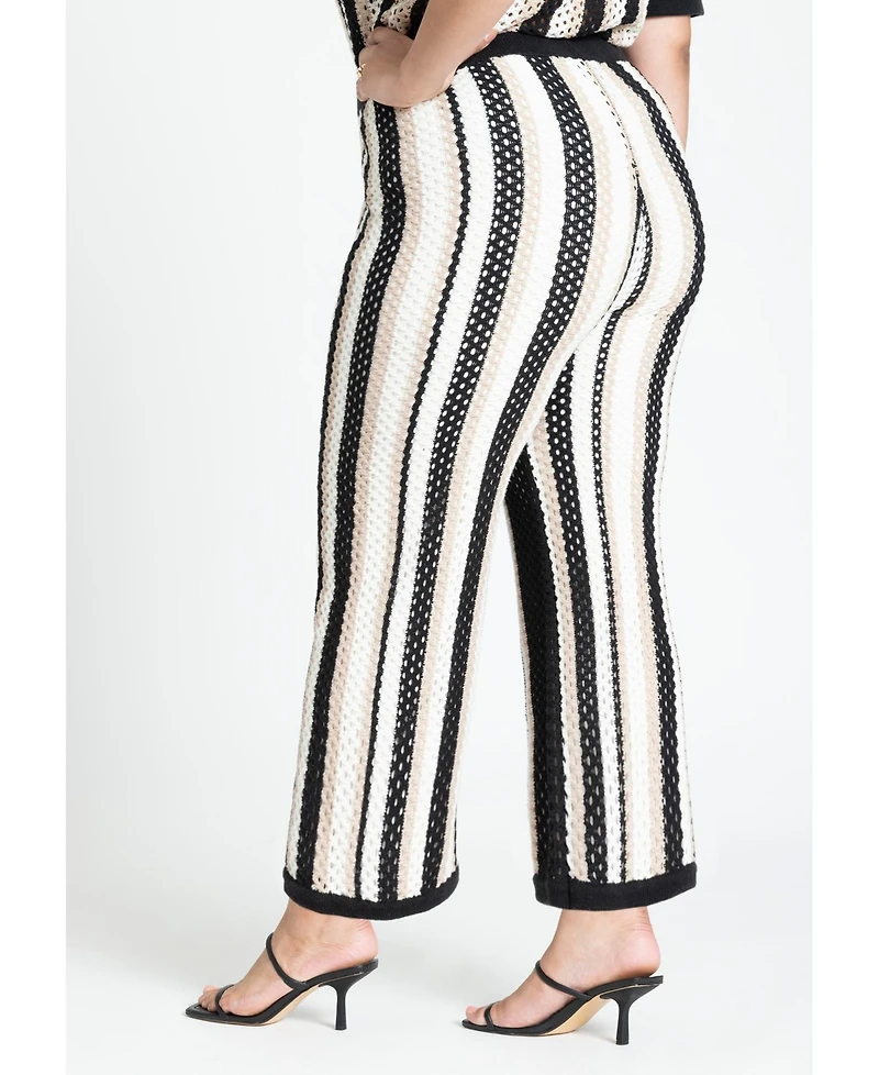 Eloquii Women's Plus Crochet Pull On Pant